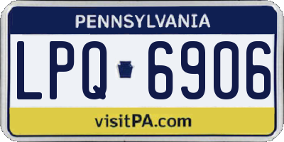 PA license plate LPQ6906