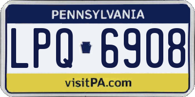 PA license plate LPQ6908