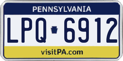 PA license plate LPQ6912