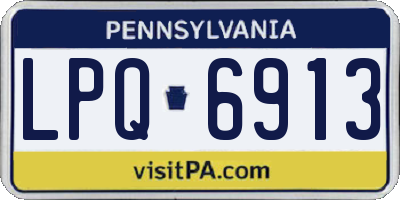 PA license plate LPQ6913