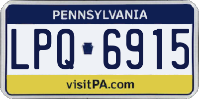 PA license plate LPQ6915