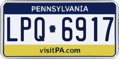 PA license plate LPQ6917