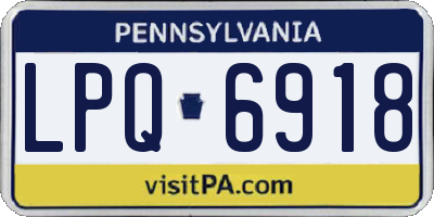 PA license plate LPQ6918