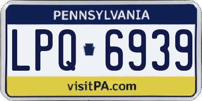 PA license plate LPQ6939