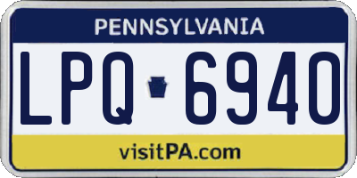 PA license plate LPQ6940