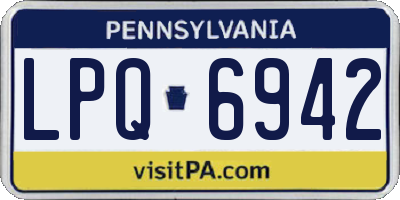 PA license plate LPQ6942