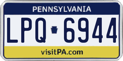 PA license plate LPQ6944