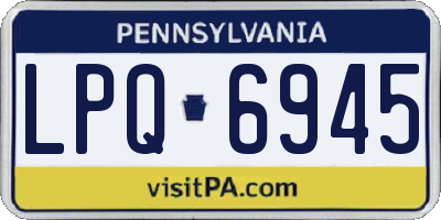 PA license plate LPQ6945