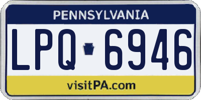 PA license plate LPQ6946