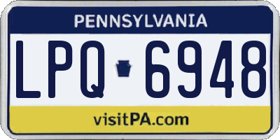 PA license plate LPQ6948