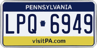 PA license plate LPQ6949
