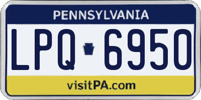 PA license plate LPQ6950
