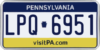 PA license plate LPQ6951