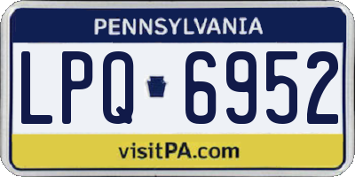 PA license plate LPQ6952