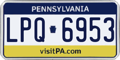 PA license plate LPQ6953