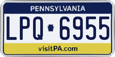 PA license plate LPQ6955