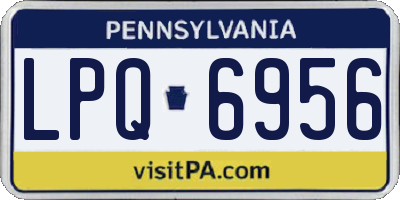 PA license plate LPQ6956