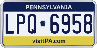 PA license plate LPQ6958