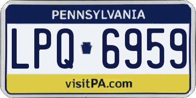 PA license plate LPQ6959