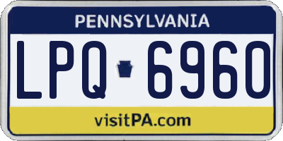 PA license plate LPQ6960
