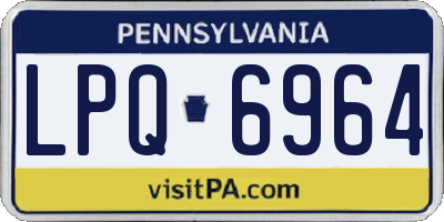 PA license plate LPQ6964