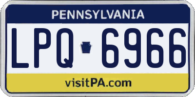 PA license plate LPQ6966