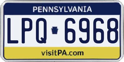PA license plate LPQ6968