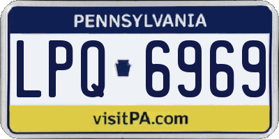PA license plate LPQ6969