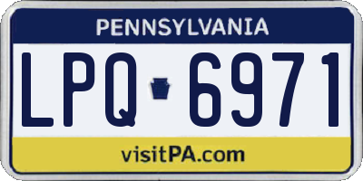 PA license plate LPQ6971