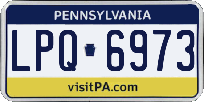 PA license plate LPQ6973