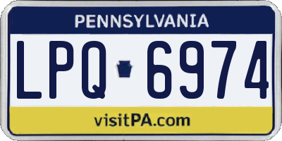 PA license plate LPQ6974