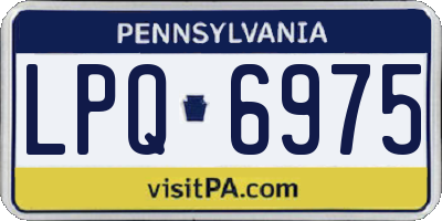 PA license plate LPQ6975
