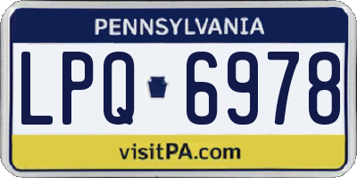 PA license plate LPQ6978