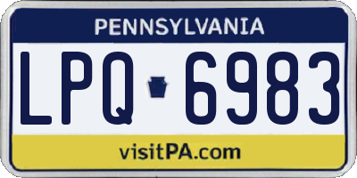 PA license plate LPQ6983
