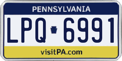 PA license plate LPQ6991