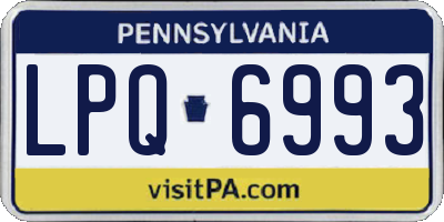 PA license plate LPQ6993