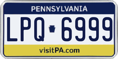 PA license plate LPQ6999