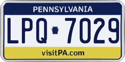 PA license plate LPQ7029