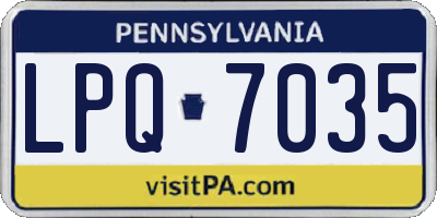PA license plate LPQ7035