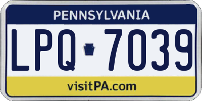 PA license plate LPQ7039
