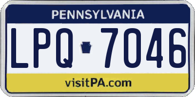 PA license plate LPQ7046