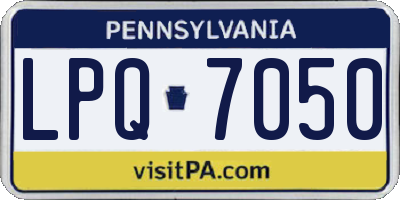 PA license plate LPQ7050