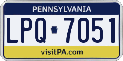 PA license plate LPQ7051