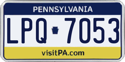 PA license plate LPQ7053