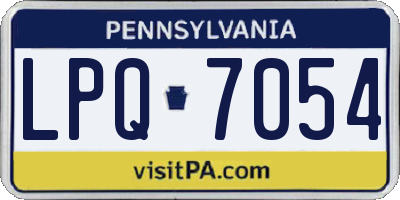 PA license plate LPQ7054