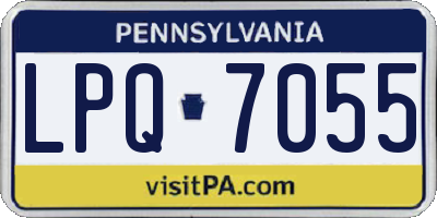 PA license plate LPQ7055