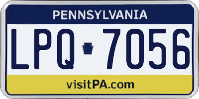 PA license plate LPQ7056