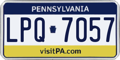 PA license plate LPQ7057
