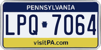 PA license plate LPQ7064