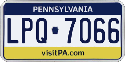 PA license plate LPQ7066